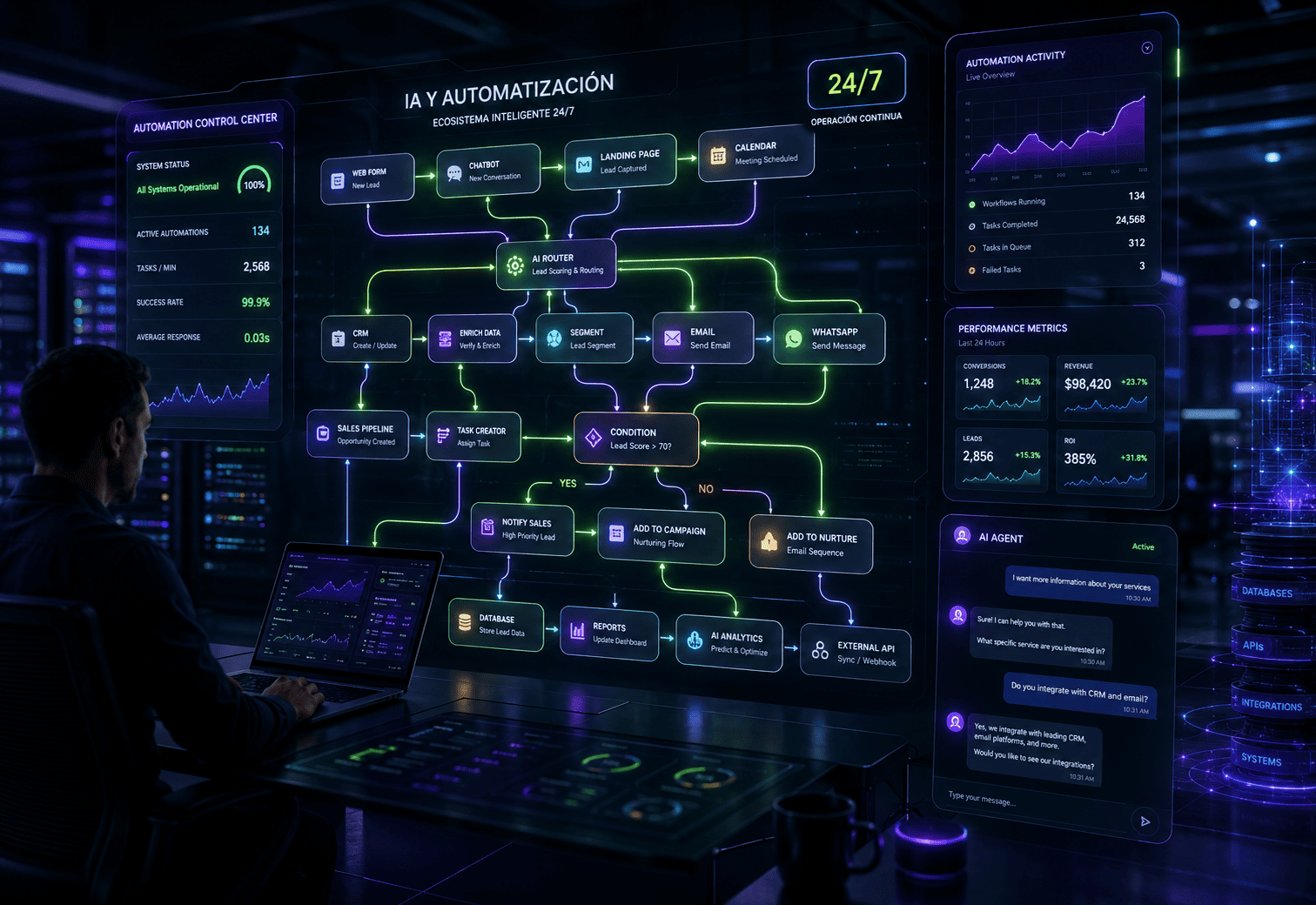 Automatización de procesos con inteligencia artificial y flujos n8n